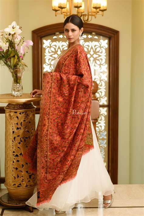 Pashtush Womens 100% Pure Wool With Woolmark Certificate Shawl, Ethnic ...