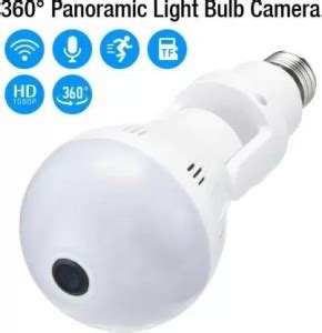 PERAMISYM 360 Degree Bulb Hidden Camera WiFi 1080P Panoramic Fish Eye ...