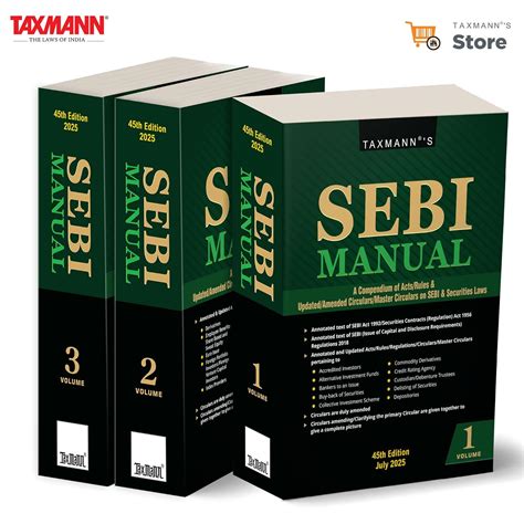 Buy Taxmann's SEBI Manual – Most Comprehensive & Authoritative ...