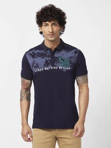 Spykar Printed Men Polo Neck Blue T-Shirt - Buy Spykar Printed Men Polo ...