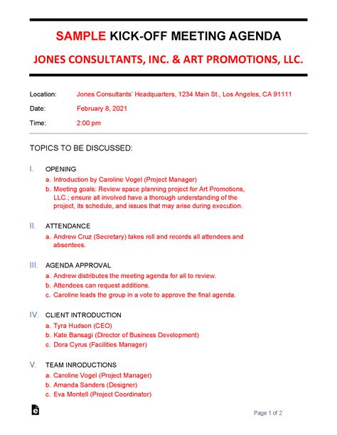 Kick Off Meeting Email Template - prntbl.concejomunicipaldechinu.gov.co