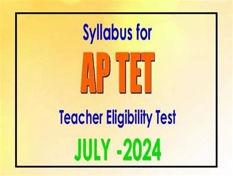 APTET Paper-I July 2024 SGT Syllabus | APTET Paper II Syllabus 2024 ...