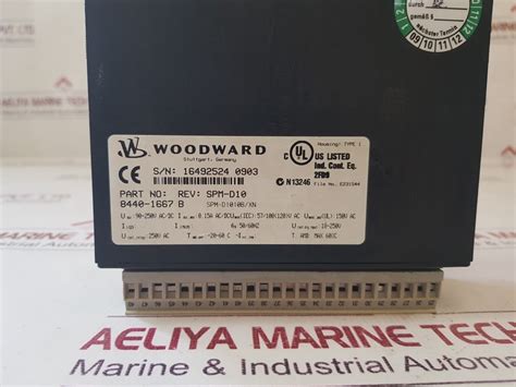 Woodward Spm-d Spm-d10 Synchronizing System 8440-1667 B – Aeliya Marine ...