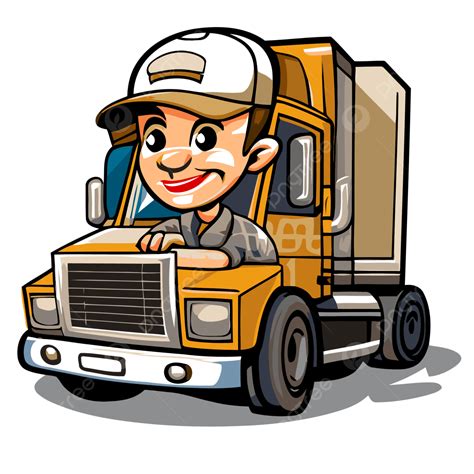 Semi Truck Driver Clipart