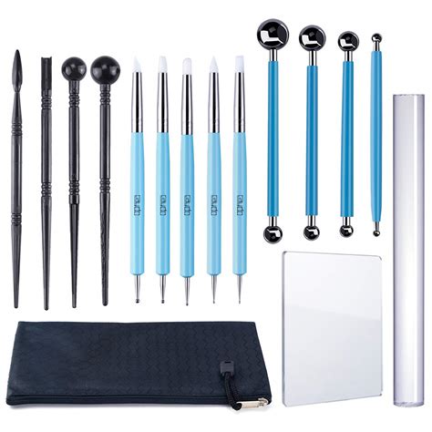 Caydo 15 Pieces Carving Modeling Tool Set Including Ball Stylus Clay ...