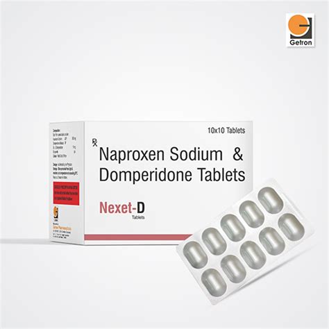 Nexet D - Naproxen Sodium & Domperidone Tablets - Getron Pharmaceuticals