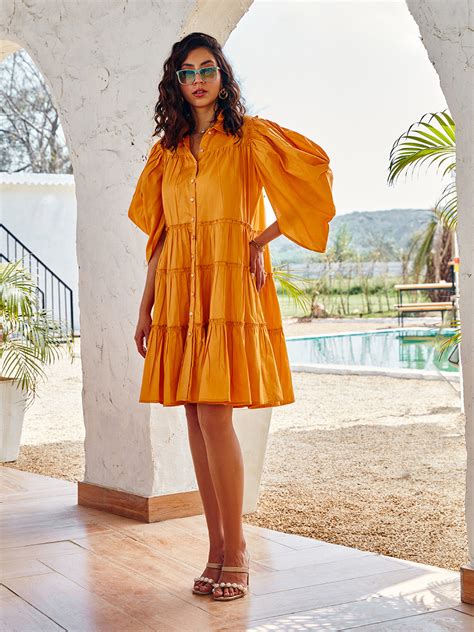 Mandarin Tiered Dress – House of Fett