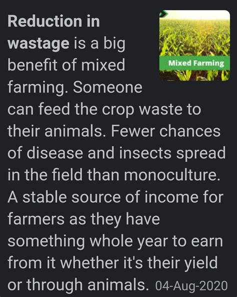 Give geographical reasons why mixed framing is most profitable ...