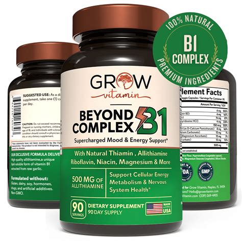 Grow Vitamin Beyond B1 Complex Natural Vitamin B1 India | Ubuy