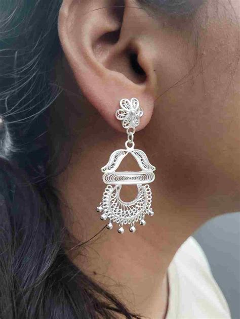 Silver Earrings for women | Silverlinings | Cuttack Tarakasi ...