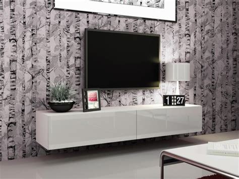 Buy Seattle 21 - White modern TV wall unit cheap entertainment center ...