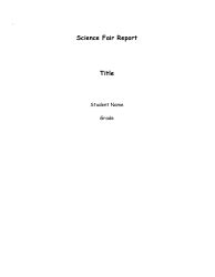 Examples of a Science Fair Report 的图像结果