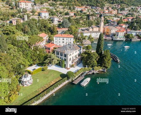 George Clooney house, Villa Oleandra, village of Laglio on Como lake in ...