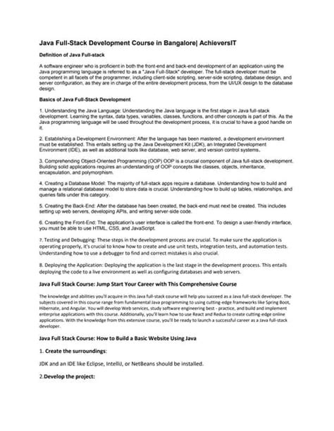 Image result for Full-Stack Java Developer Content