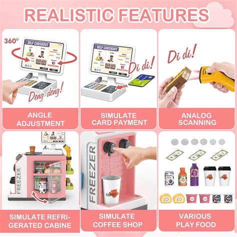 deAO Toy Cash Register Coffee Machine Toys 3 in 1 India | Ubuy