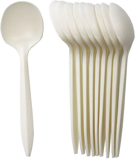 Amazon.com: GreenWorks Eco-friendly Plant Starch Disposable Soup Spoons ...