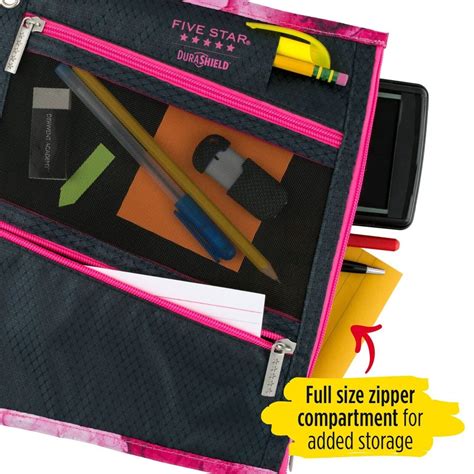 Mead Five Star Binder Pencil Pouch for 3 Ring Binder 2 Zipper Pockets ...