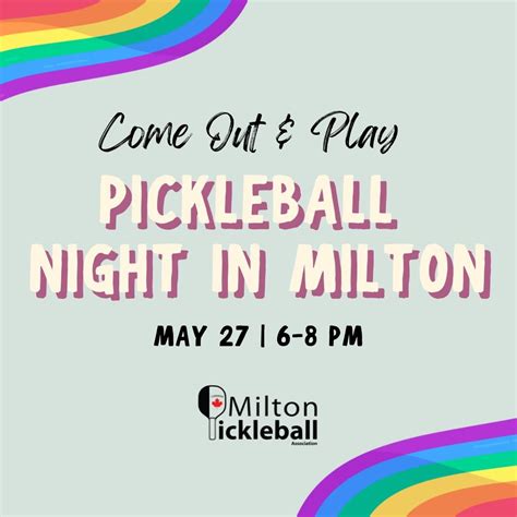 Come Out and Play – Pickleball Night in Milton 2SLGBTQ+, St Kateri ...