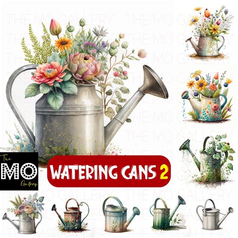 Vintage Watering Can Clip Art