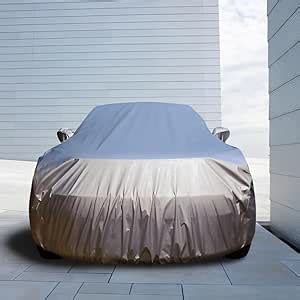 CarFusion Silver Car Body Cover with Mirror and Antenna Pocket, Triple ...