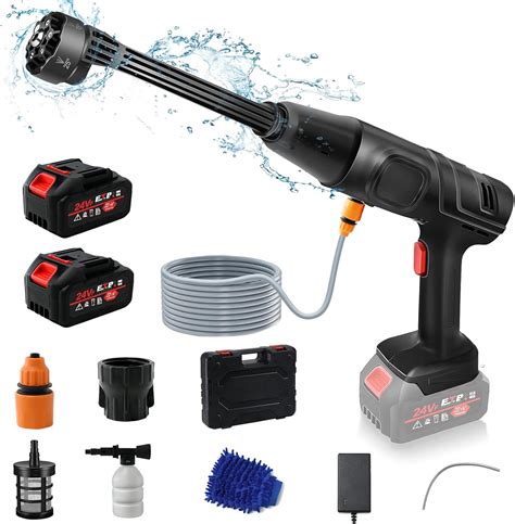 Amazon.com : Portable Cordless Pressure Washer 652PSI - 15000mAh* 2 Rechargeable Battery,6-in-1 ...