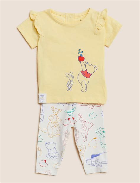 Buy 2pc Pure Cotton Winnie the Pooh™ Outfit (0-3 Yrs) at Marks & Spencer