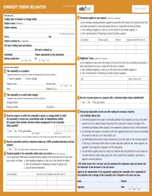 2014-2026 Form AU Commodity Vendor Declaration - Blank Fillable ...