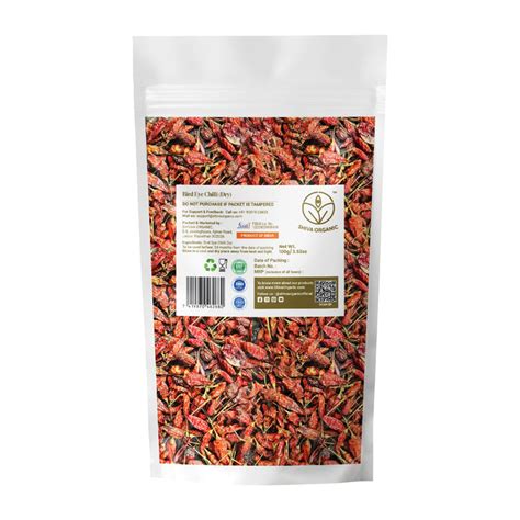 Bird Eye Chilli Dry | Thai Chilli | Shiva Organic