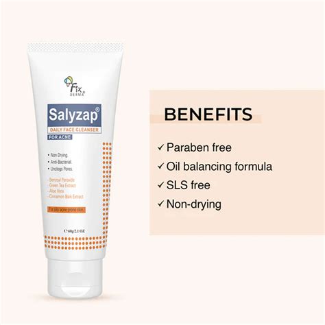 Salyzap Daily Face Cleanser, 60 gm Price, Uses, Side Effects ...