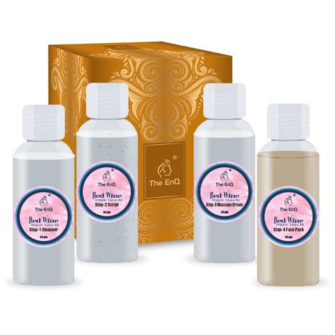 The EnQ Red Wine Organic Facial Kit 160gm | Anti Ageing | All Skin ...