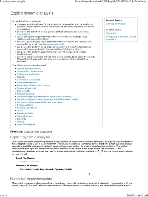 Tutorial 9 Explicit Dynamics 的图像结果