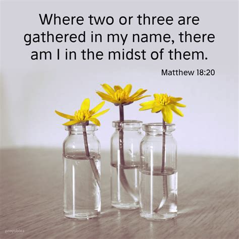 Bible: Matthew 18:20 - Prayables