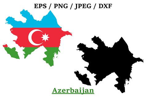 Azerbaijan National Flag Map Design Graphic by terrabismail · Creative Fabrica