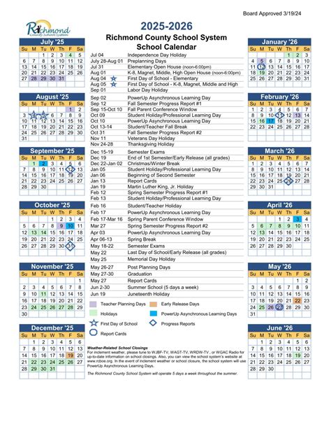 Richmond County GA Schools Calendar 25-26 [PDF] - EduCounty