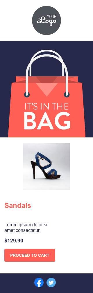 Ecommerce Bag | Notification Email Template - BEE Free