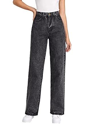 Buy Eimear Women's Straight Jeans (EMWJRFG846_Black2_32) at Amazon.in
