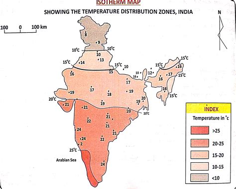 Isopleth showing climatological map- isotherm - My geo