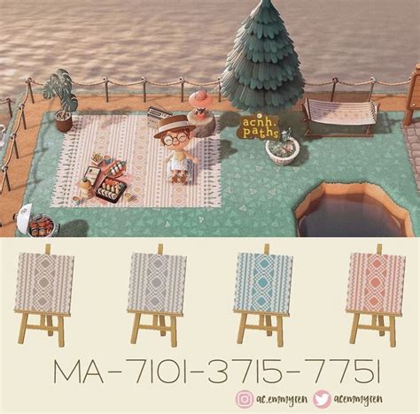 Picnic Blanket Design ACNH | Animal crossing 3ds, Animal crossing ...