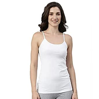 Enamor Essentials Women Slim Fit Stretch Cotton Camisole for Women ...