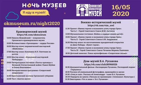 Ночь Музеев 2020 - Орловский краеведческий музей