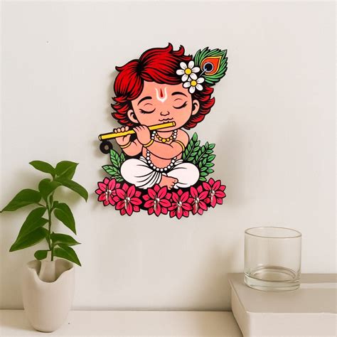 Personalized Baby Krishna Acrylic Wall Key Holder | Love Craft Gifts