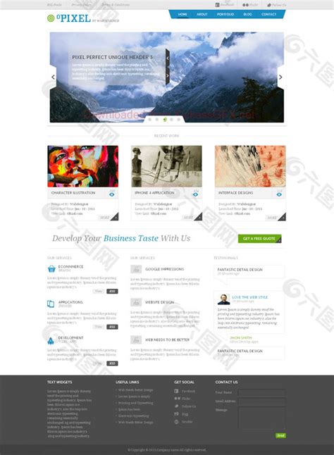 HTML5网站模板网页UI素材免费下载(图片编号:3362217)-六图网