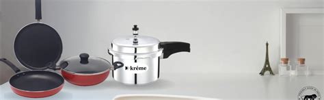 Buy Kreme Special Starter Kit Combo 1 (3Pcs Nonstick Set + Cooker 3Ltr ...