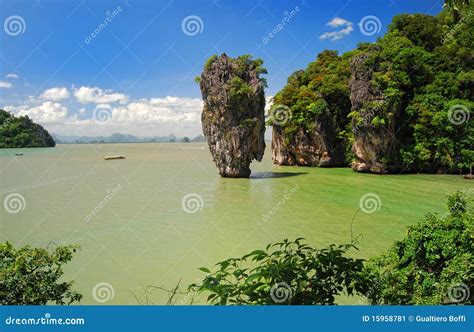 Ko tapu island in thailand stock image. Image of phang - 15958781