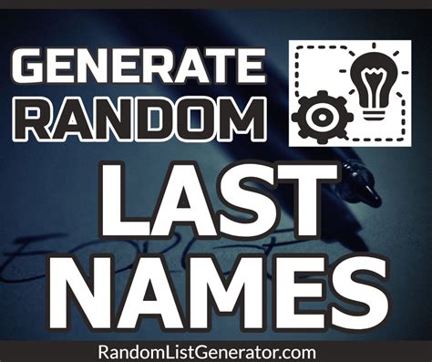 Image result for Random Last Name Generator