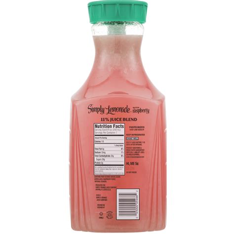 Simply Raspberry Lemonade Nutrition Facts | Besto Blog