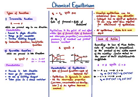 Chemical Equilibrium Short Notes (Chem 101) - Nitesh Devnani - Studocu