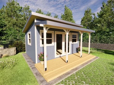 Shed Plans 12x16 Shed House Plan Shedplan Tiny House Plan Guest House ...