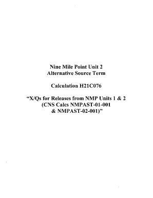 Fillable Online Nine Mile Point Units 1 & 2 - License Renewal ...