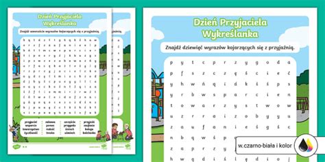 Dzień Przyjaciela | Wykreślanka | Słownictwo